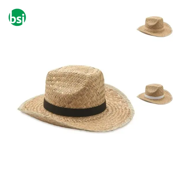 Natural straw cowboy hat - TEXAS -  1