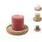 Candle on round wooden base - PENTAS - Anteprima 1