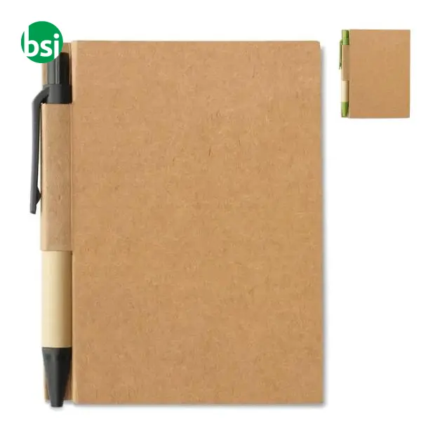 Memo note w/ mini recycled pen  - CARTOPAD -  1