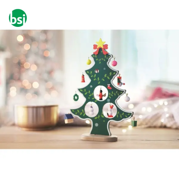 Wooden xmas tree decoration - WOODTREE -  5