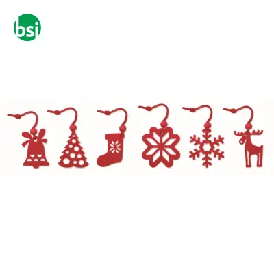 Set of 6 felt tree hangers - ROUGE - Immagine 11