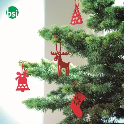 Set of 6 felt tree hangers - ROUGE - Immagine 2