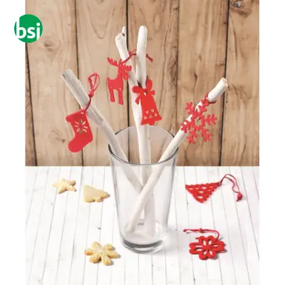 Set of 6 felt tree hangers - ROUGE - Immagine 3