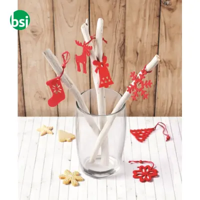 Set of 6 felt tree hangers - ROUGE - Immagine 4