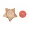 Candle on star wooden base - LOTUS - Anteprima 5