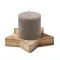 Candle on star wooden base - LOTUS - Anteprima 25