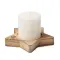 Candle on star wooden base - LOTUS - Anteprima 19