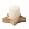 Candle on star wooden base - LOTUS - Anteprima 12