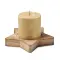 Candle on star wooden base - LOTUS - Anteprima 24