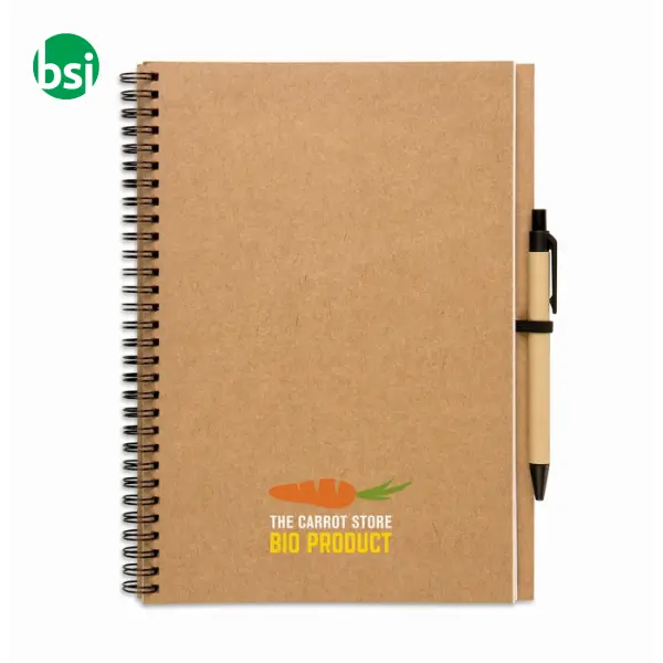 Recycled notebook and ball pen  - BLOQUERO PLUS -  6