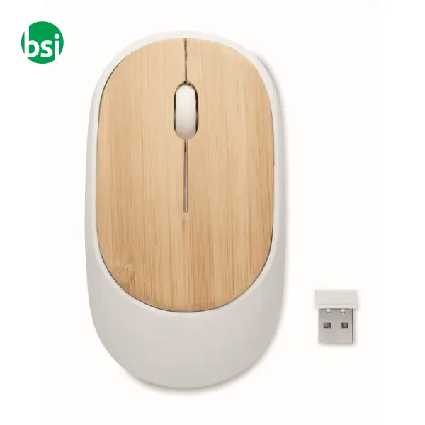 Wireless mouse in bamboo - CURVY BAM -  3
