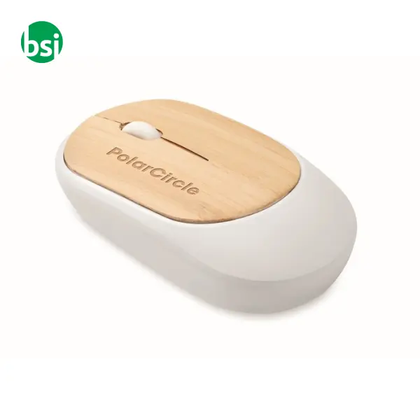 Wireless mouse in bamboo - CURVY BAM -  2