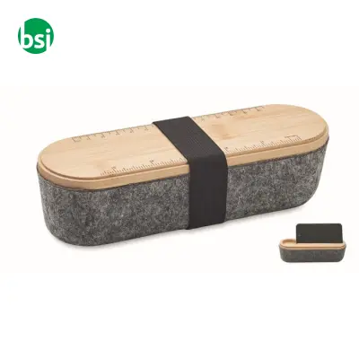 RPET felt pencil case with lid - MILE