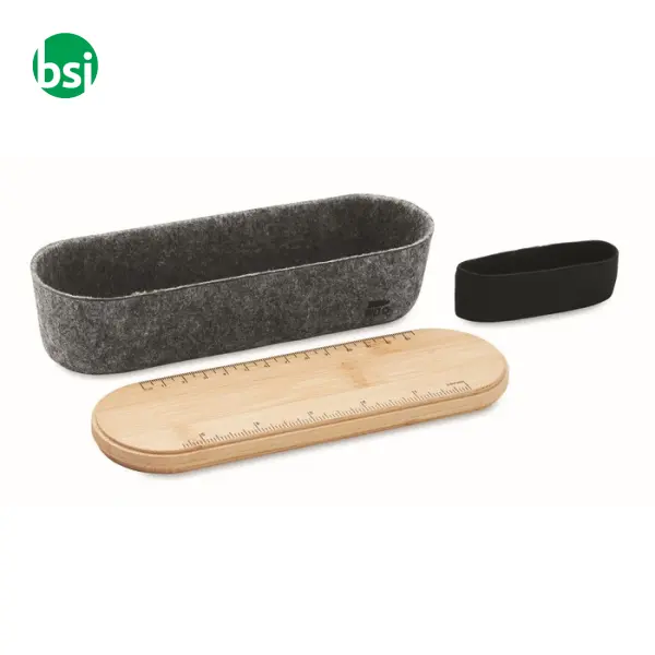 RPET felt pencil case with lid - MILE -  4