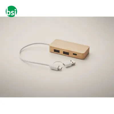 Bamboo USB 3 ports hub - HUBBAM - Immagine 5