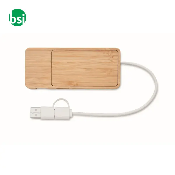 Bamboo USB 4 ports hub - HUBSTAND -  5
