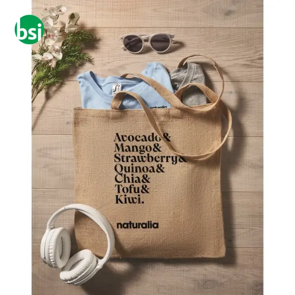 Jute long handled shopping bag - ZOLANG -  3