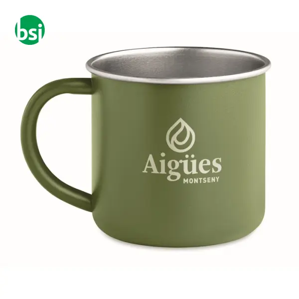 Recycled stainless steel mug - CARIBU -  8