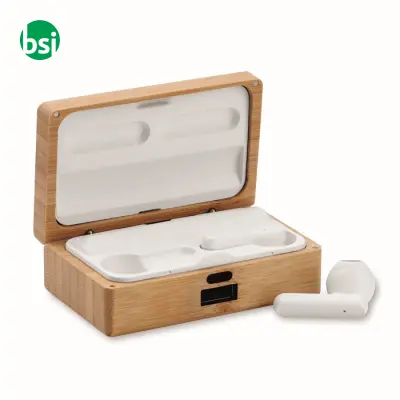TWS earbuds in bamboo case - OREBAM - Immagine 8