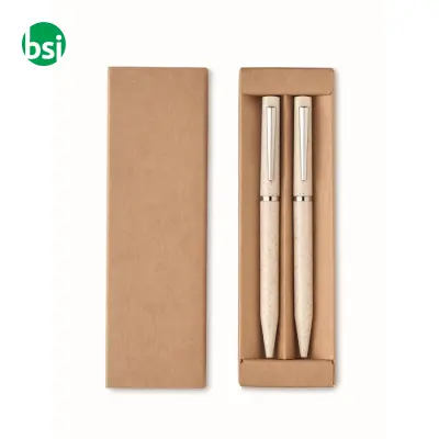Wheat straw/ABS twist pen set - PEAT - Immagine 3