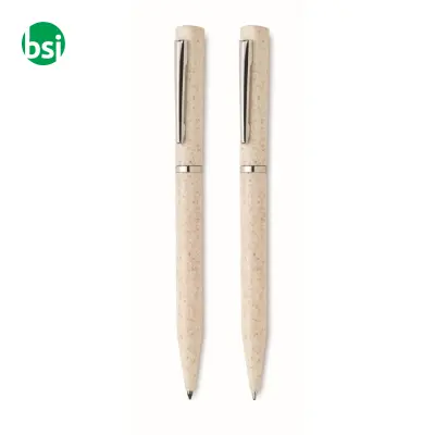 Wheat straw/ABS twist pen set - PEAT - Immagine 8