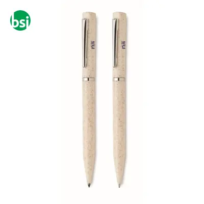 Wheat straw/ABS twist pen set - PEAT - Immagine 9