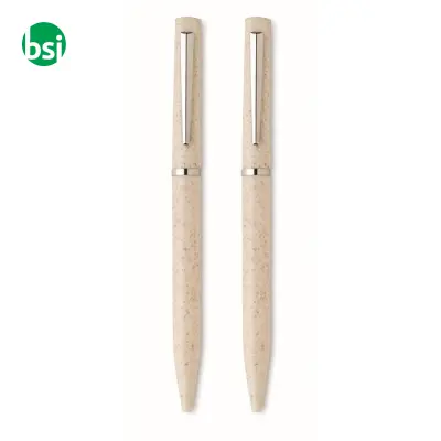 Wheat straw/ABS twist pen set - PEAT - Immagine 10
