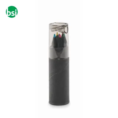 6 black colouring pencils - NEGRO - Immagine 3
