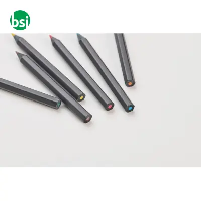 6 black colouring pencils - NEGRO - Immagine 4