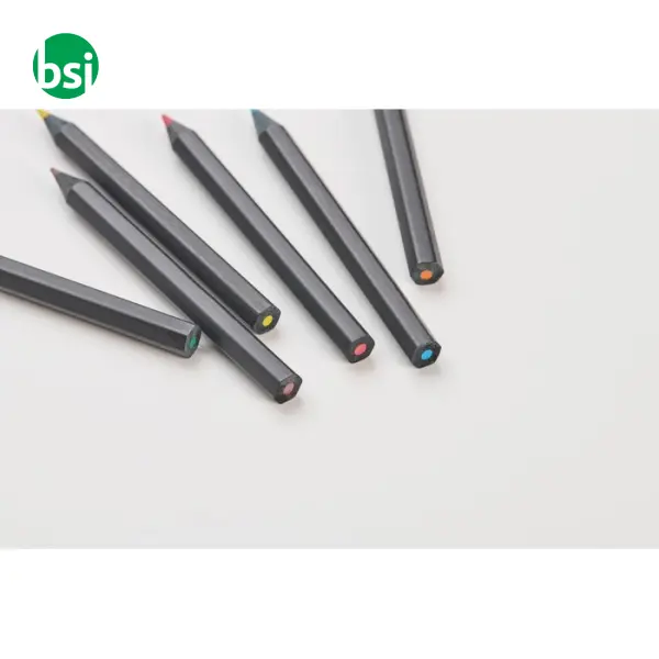 6 black colouring pencils - NEGRO -  4