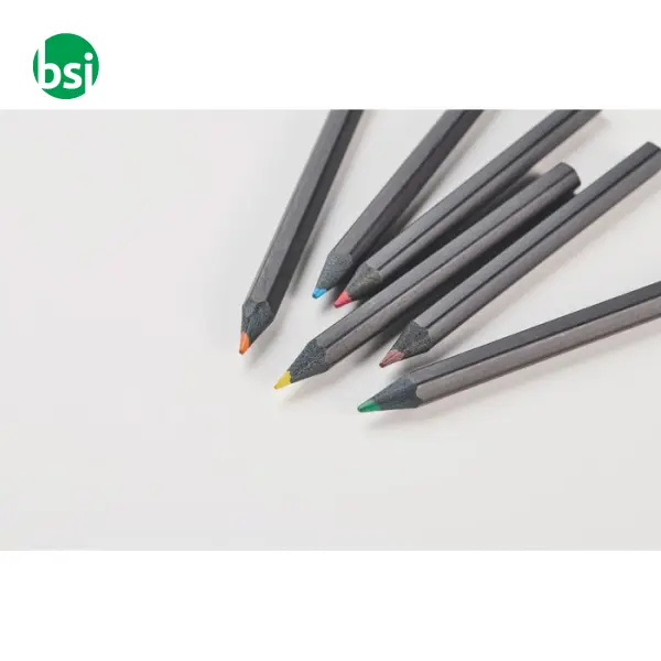 6 black colouring pencils - NEGRO -  5