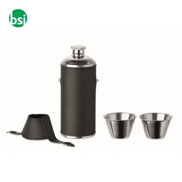 Hip flask with shot cups - COCOON -  2