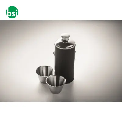 Hip flask with shot cups - COCOON - Immagine 6