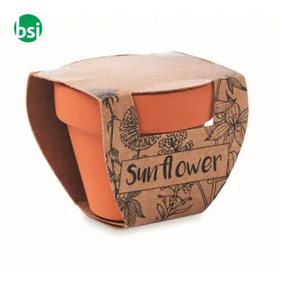 Terracotta pot 'sunflower' - SUNFLOWER - Immagine 2