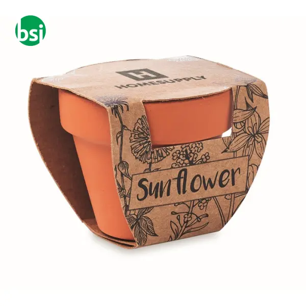 Terracotta pot 'sunflower' - SUNFLOWER -  3