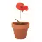Terracotta pot 'poppy' - RED POPPY - Anteprima 5