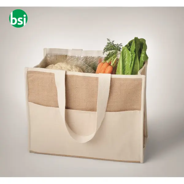 Jute and canvas cooler bag - CAMPO DE GELI -  9