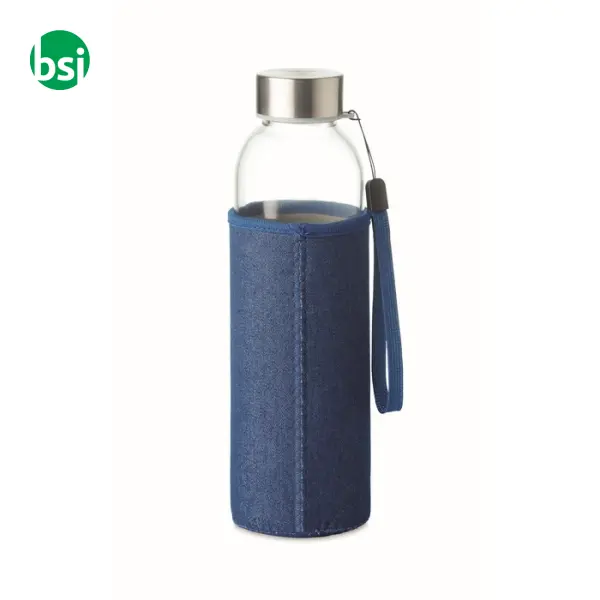 Glass bottle in pouch - 500 ml - UTAH DENIM -  6
