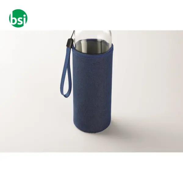 Glass bottle in pouch - 500 ml - UTAH DENIM -  8