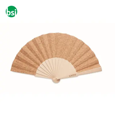 Wood hand fan with cork fabric  - FANNY CORK - Immagine 2