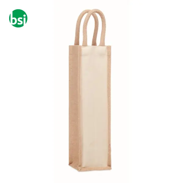 Jute wine bag for one bottle - CAMPO DI VINO -  1