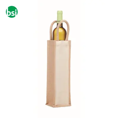 Jute wine bag for one bottle - CAMPO DI VINO - Immagine 3