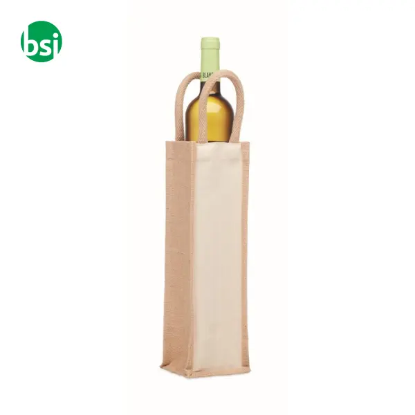 Jute wine bag for one bottle - CAMPO DI VINO -  3