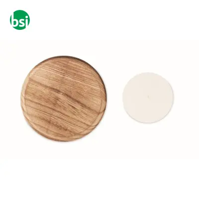 Candle on round wooden base - PENTAS - Immagine 12