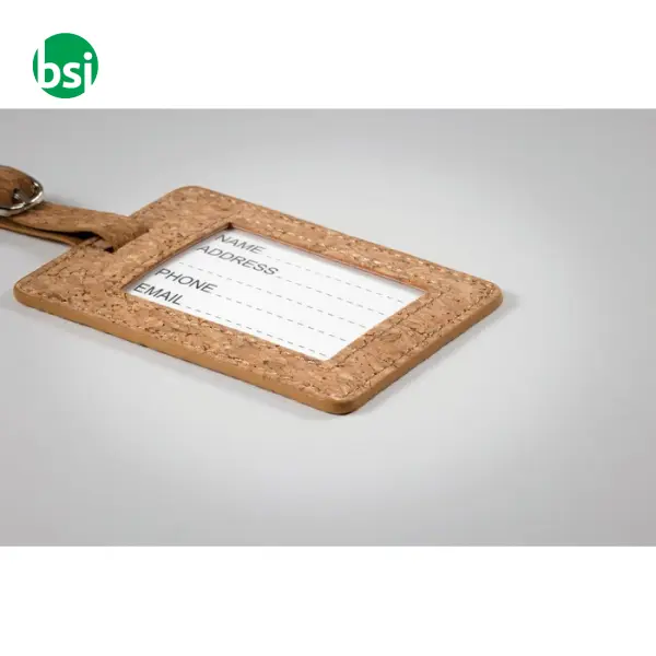 Cork luggage tag - -  4