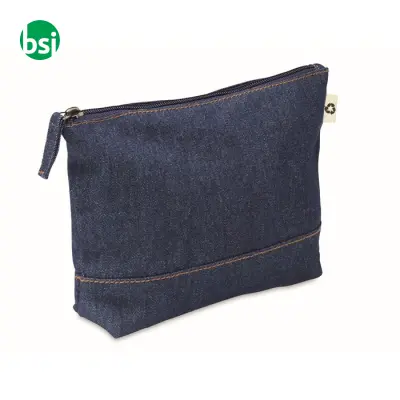 Recycled denim cosmetic pouch - STYLE POUCH