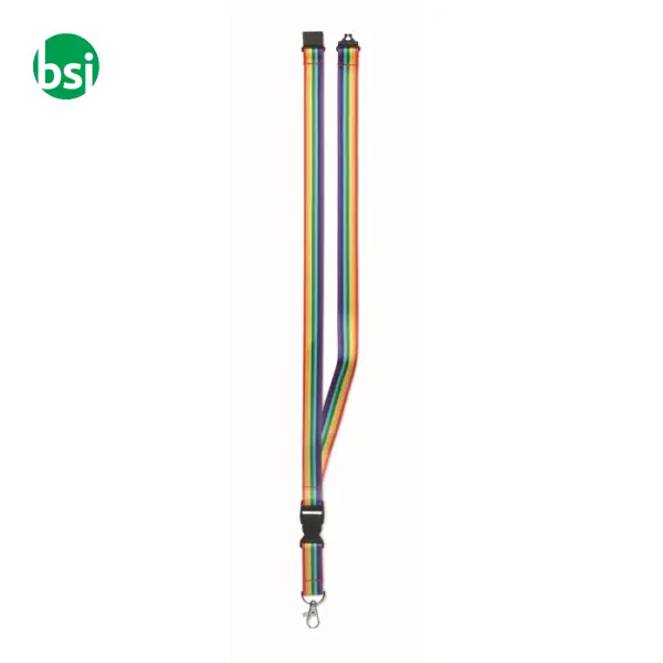 Rainbow RPET lanyard - BOWYARD -  3