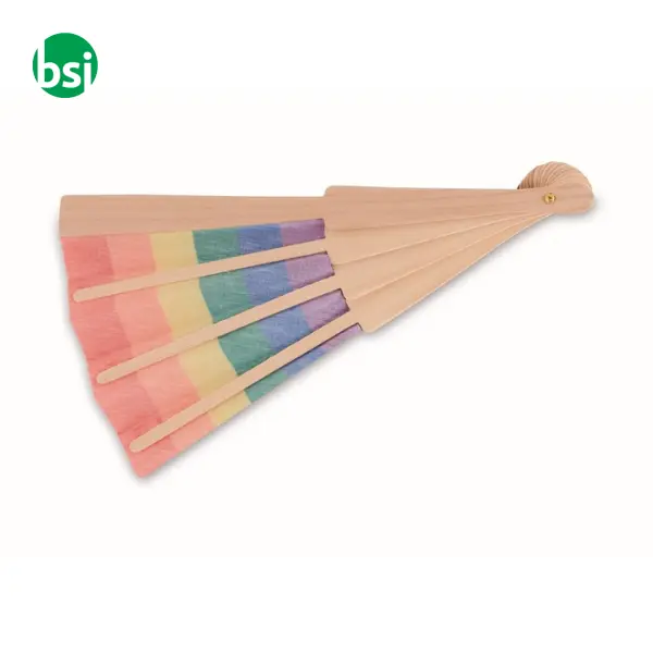 Rainbow wooden hand fan - BOWFAN -  7