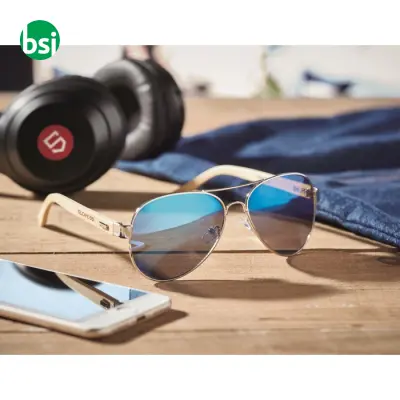 Bamboo sunglasses in pouch - HONIARA - Immagine 8