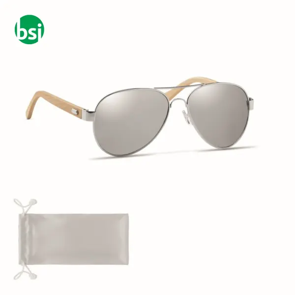 Bamboo sunglasses in pouch - HONIARA -  21